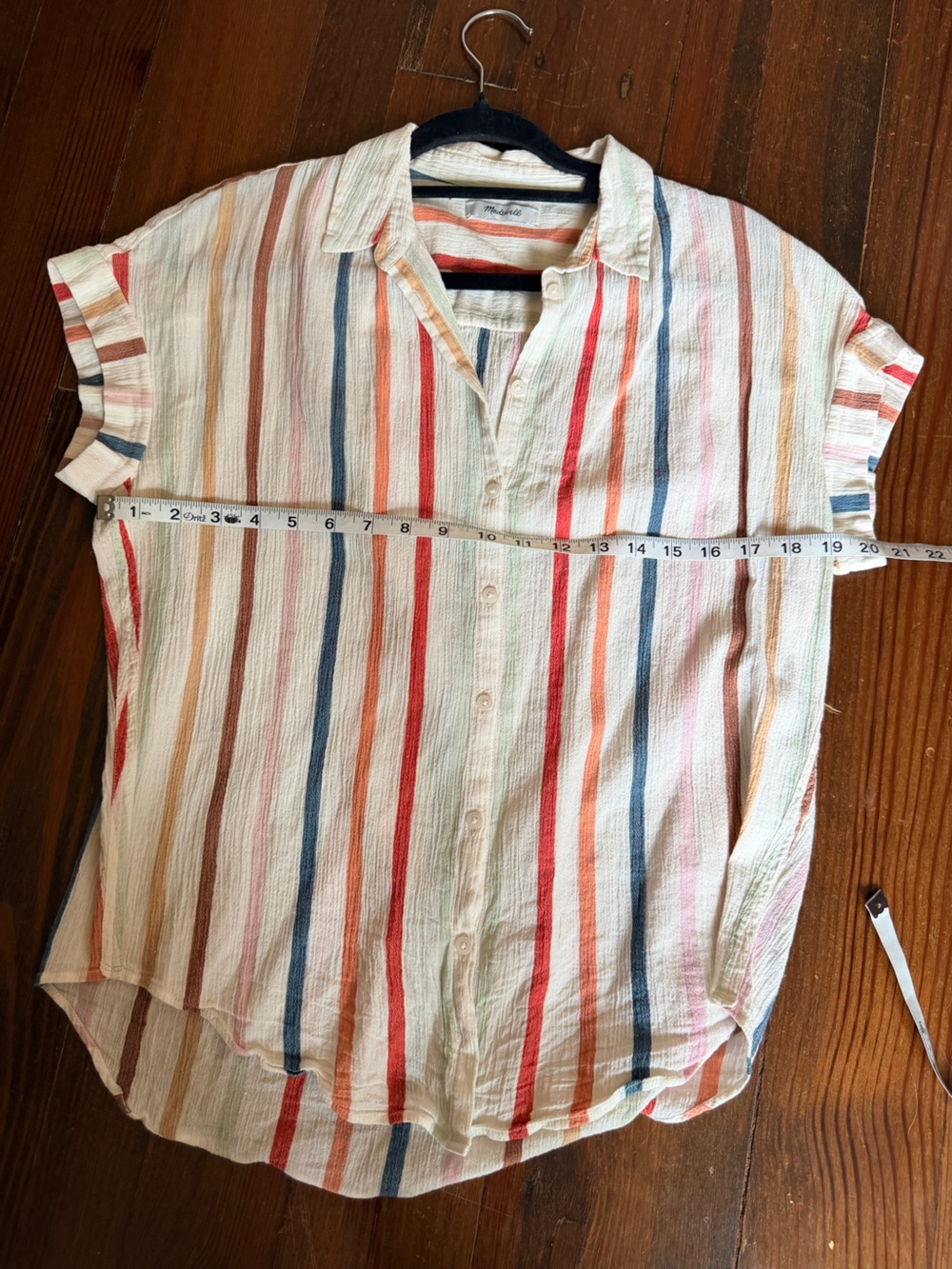 Madewell Central Drapey Shirt - Multicolor Stripe - Picture 3 of 6
